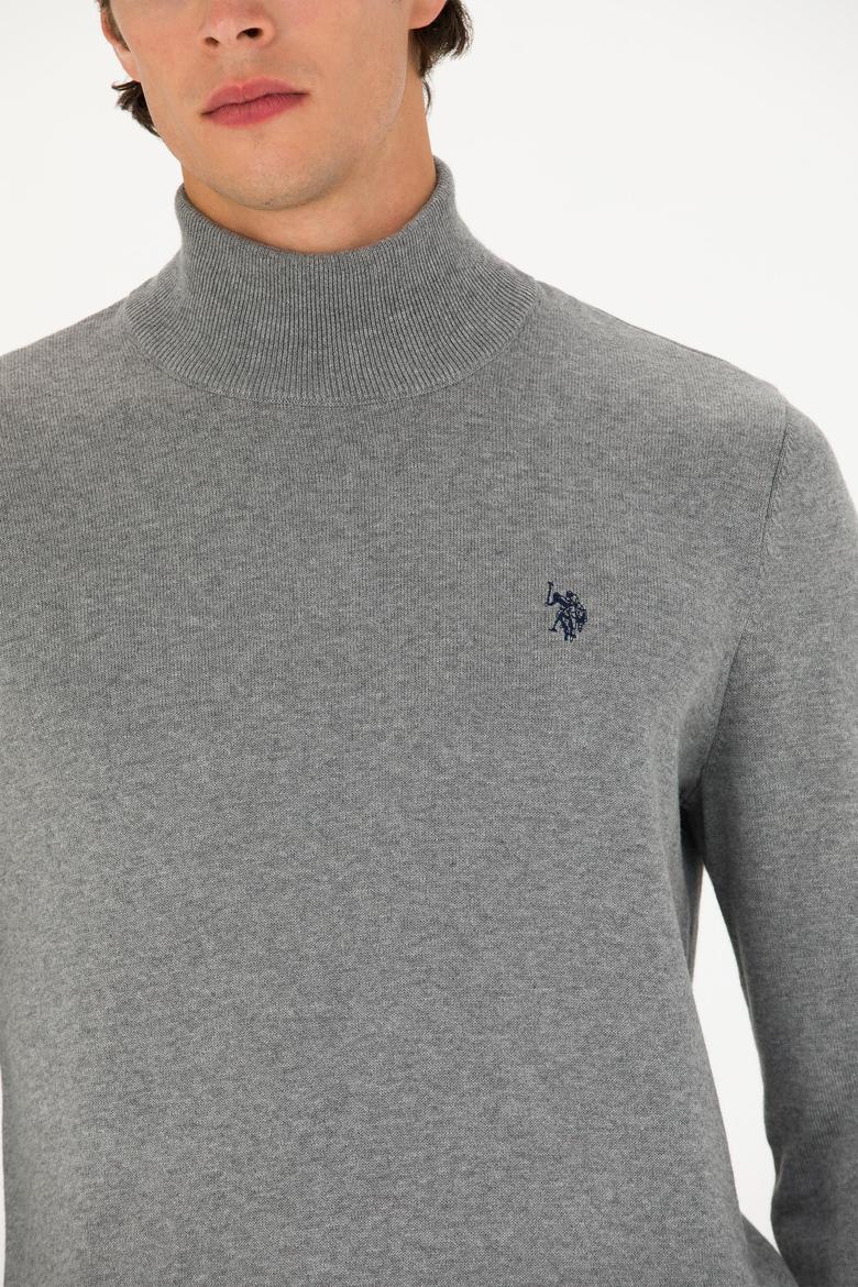 Erkek Gri Melanj Basic Kazak - 50275847088