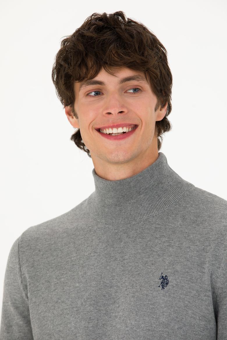 Erkek Gri Melanj Basic Kazak - 50275847088