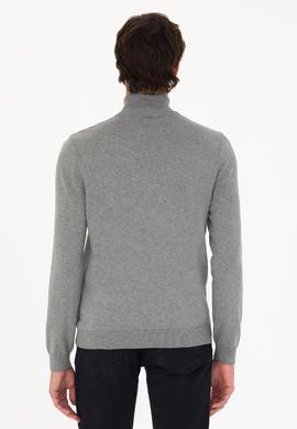 Erkek Gri Melanj Basic Kazak - 50275847088