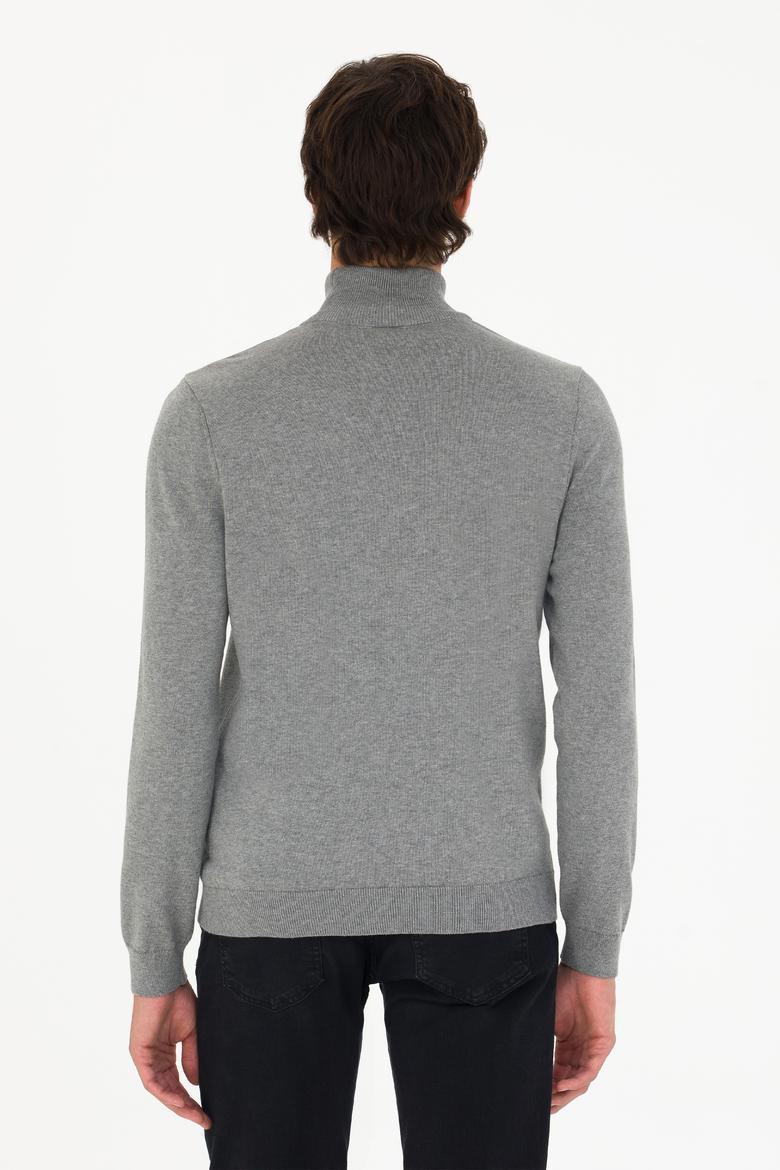 Erkek Gri Melanj Basic Kazak - 50275847088