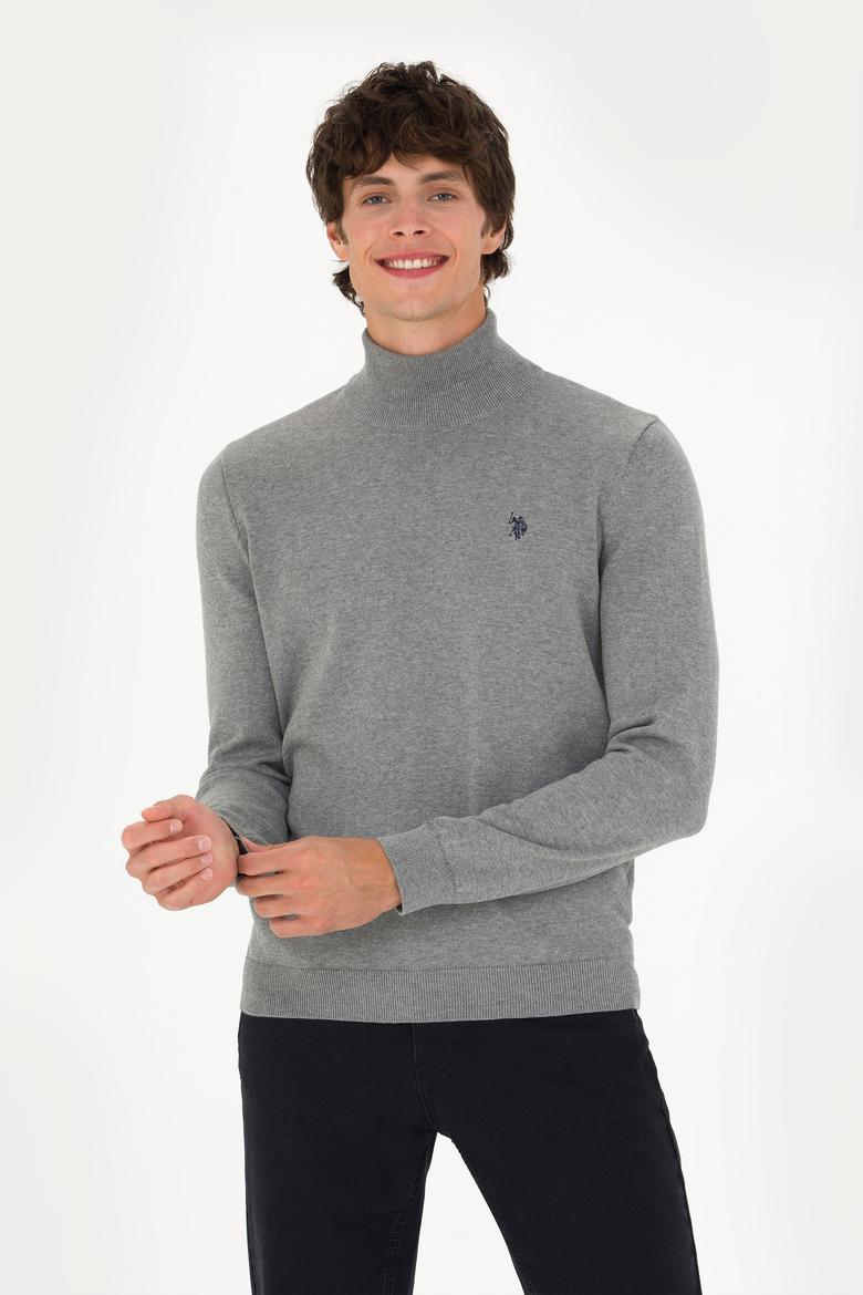 Erkek Gri Melanj Basic Kazak - 50275847088