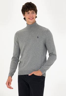 Erkek Gri Melanj Basic Kazak - 50275847088