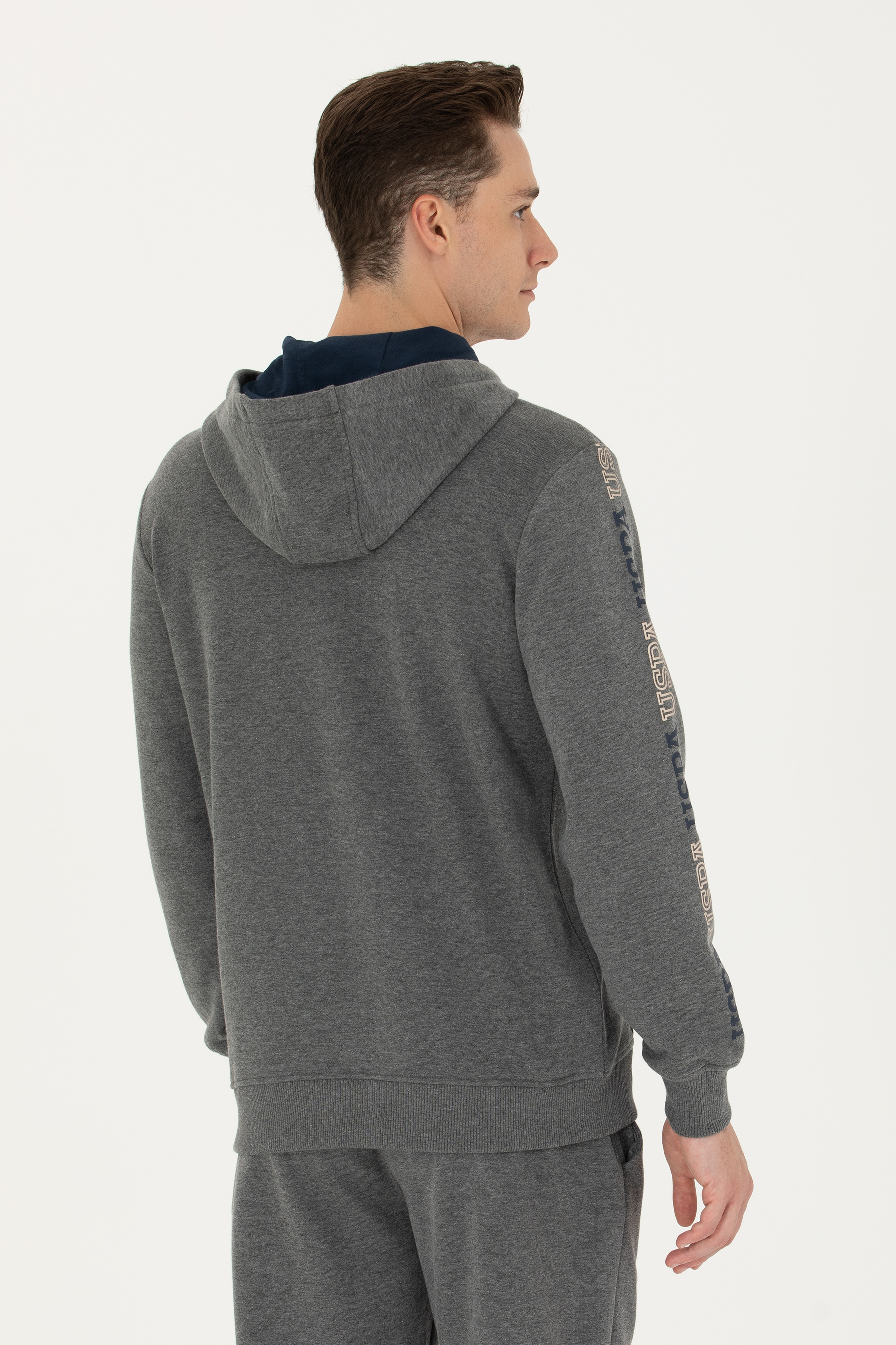 Erkek Antrasit Melanj Sweatshirt - Image 5