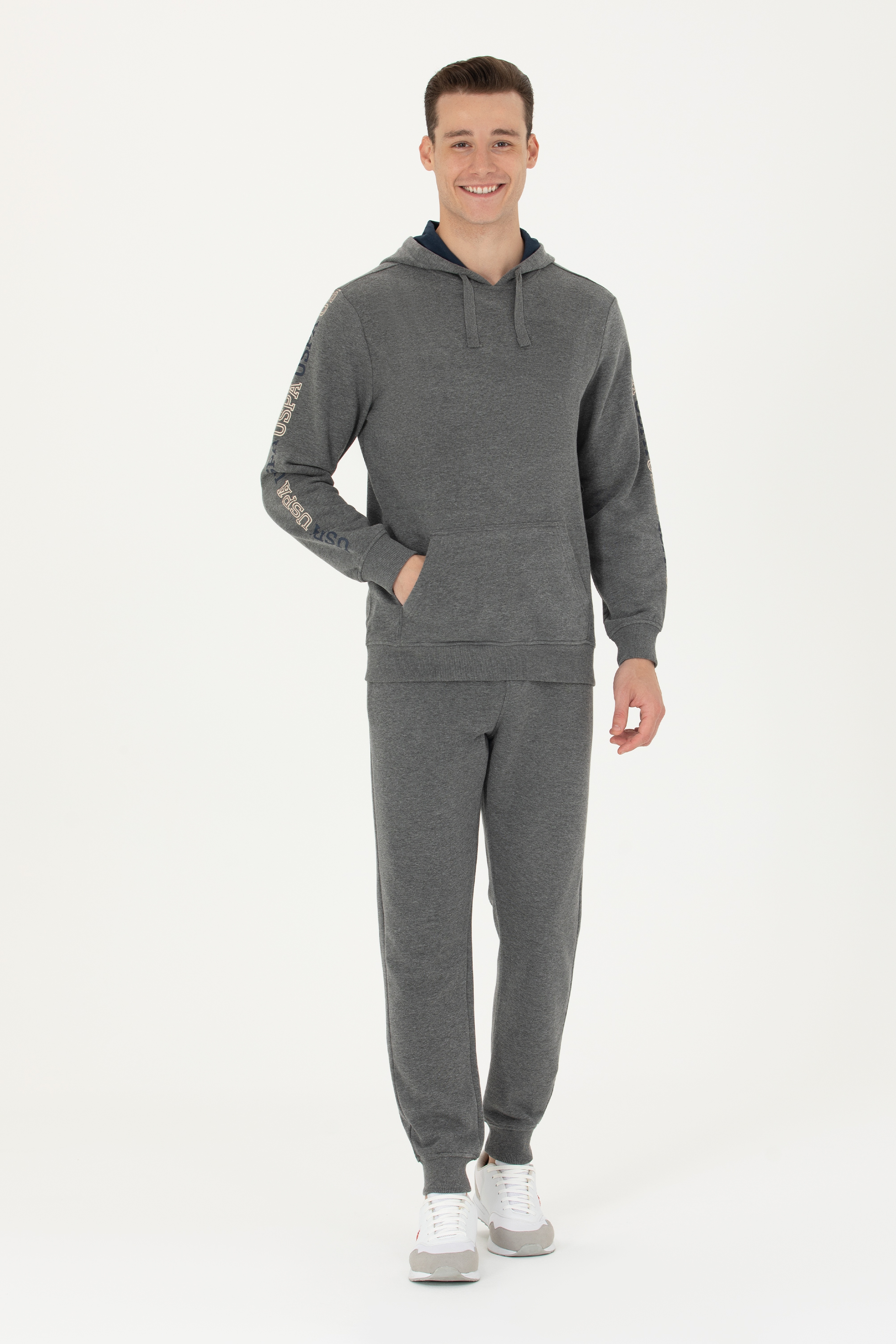 Erkek Antrasit Melanj Sweatshirt - Image 4
