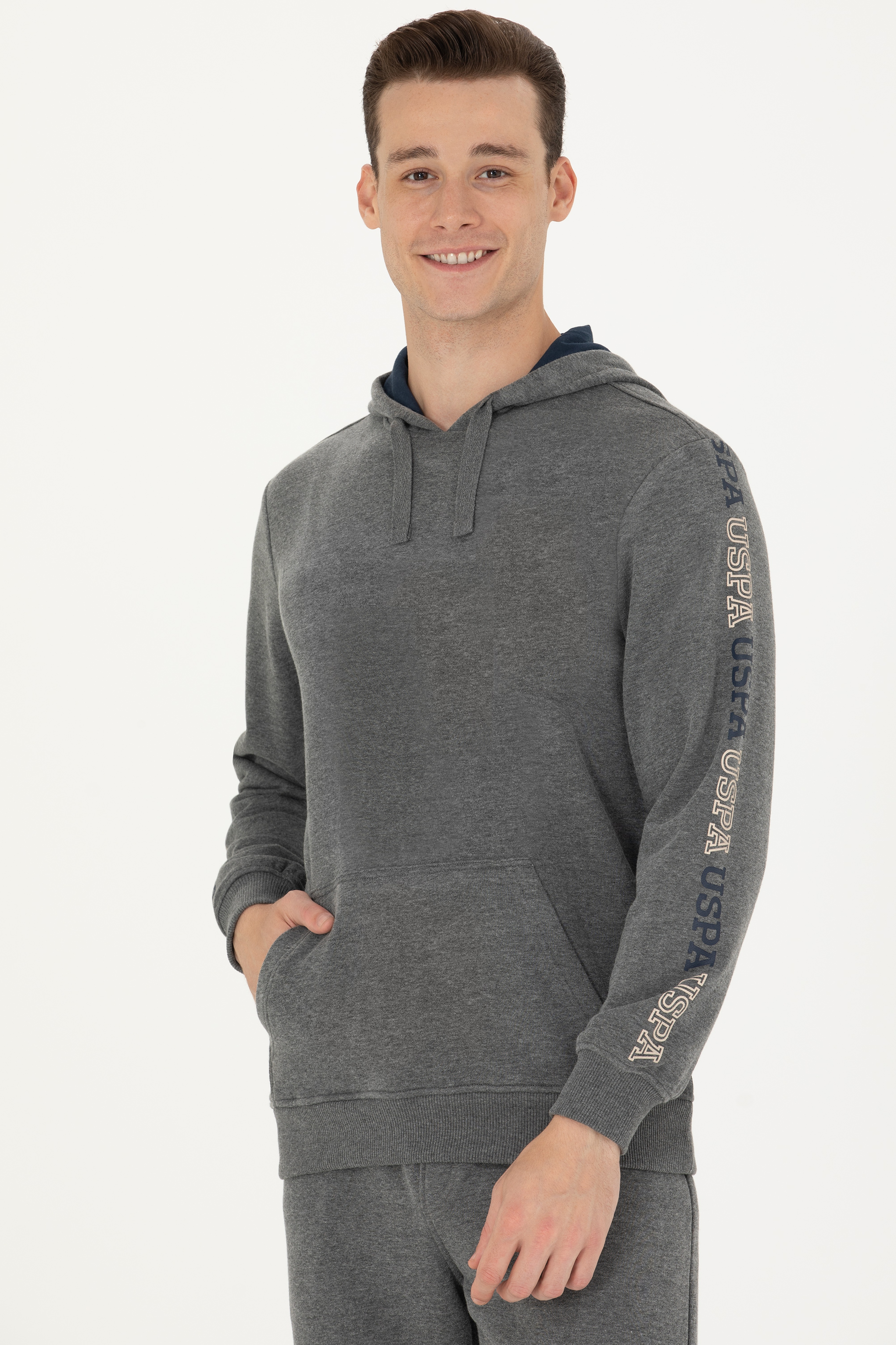 Erkek Antrasit Melanj Sweatshirt - Image 1