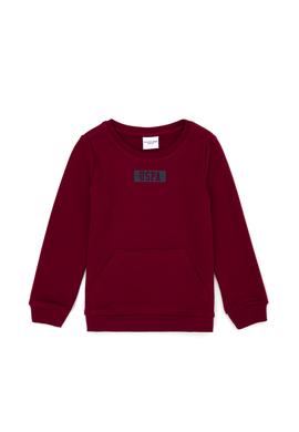 Erkek Çocuk Bordo Basic Bisiklet Yaka Sweatshirt - 50274408010