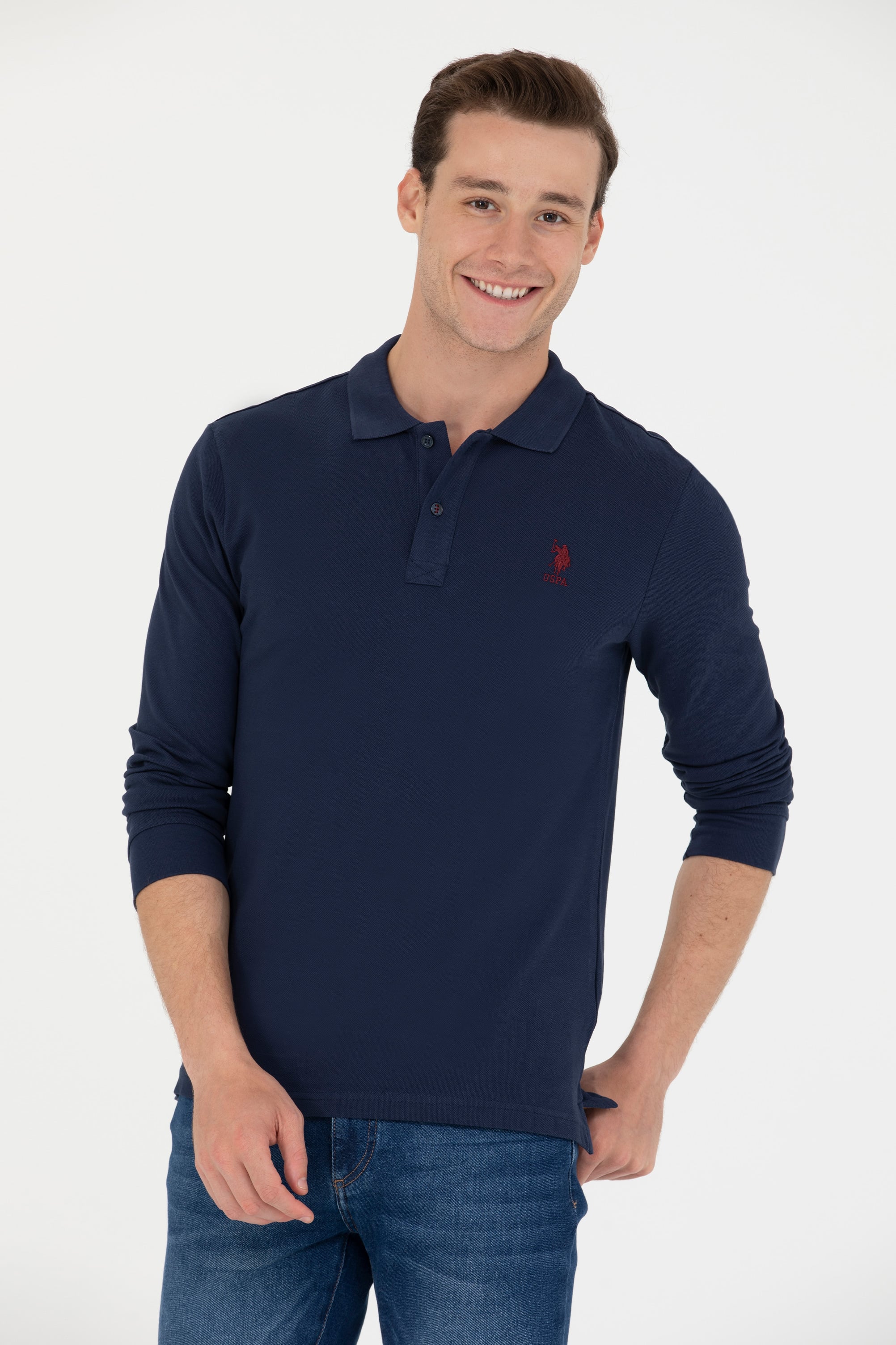 Erkek Lacivert Basic Sweatshirt - Image 1