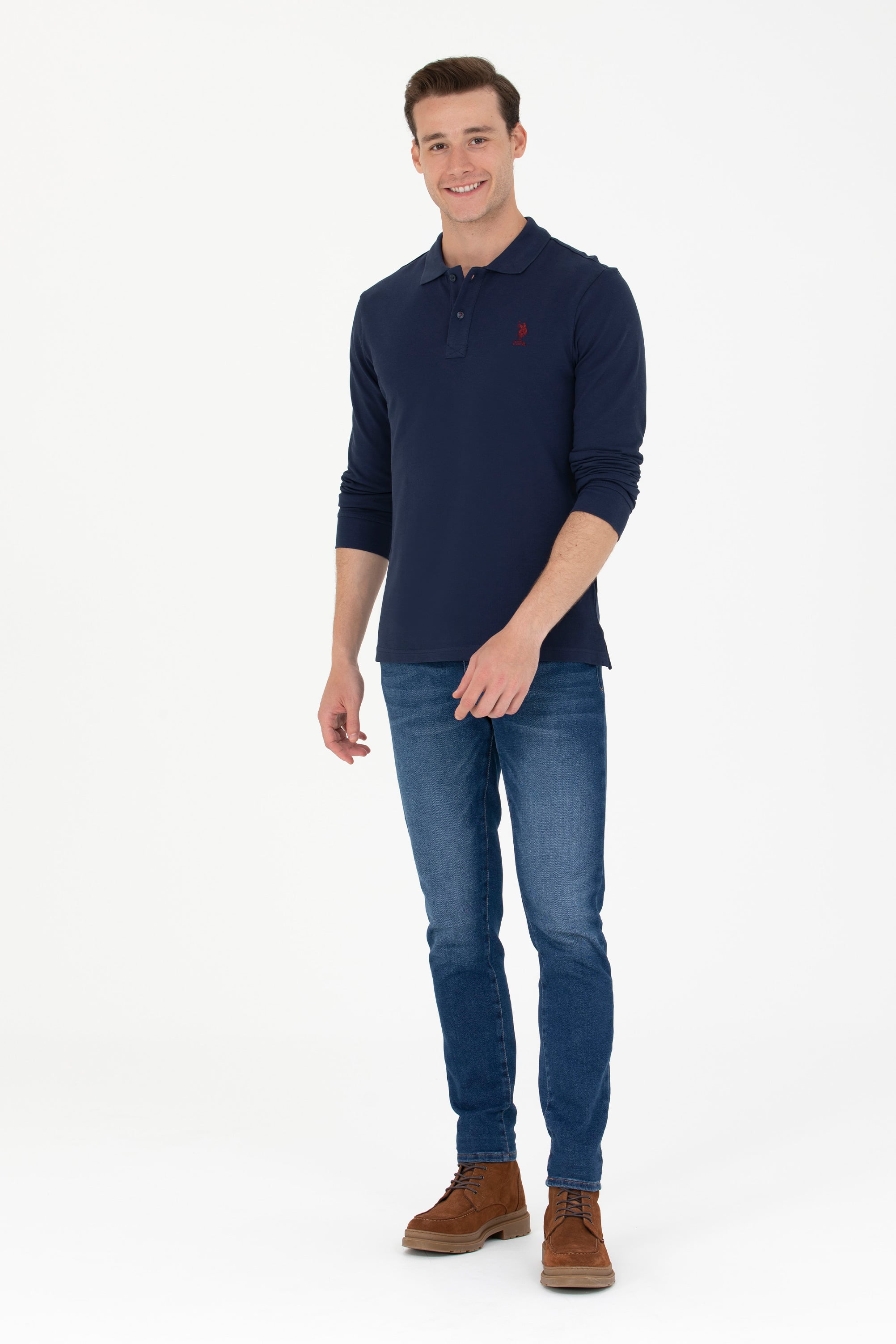 Erkek Lacivert Basic Sweatshirt - Image 4