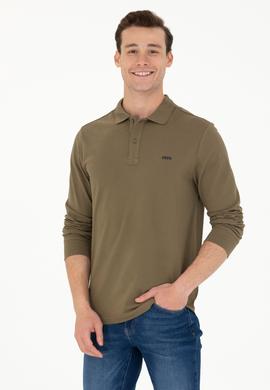 Erkek Haki Basic Sweatshirt - 50276314091
