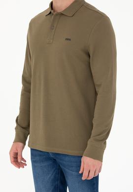 Erkek Haki Basic Sweatshirt - 50276314091