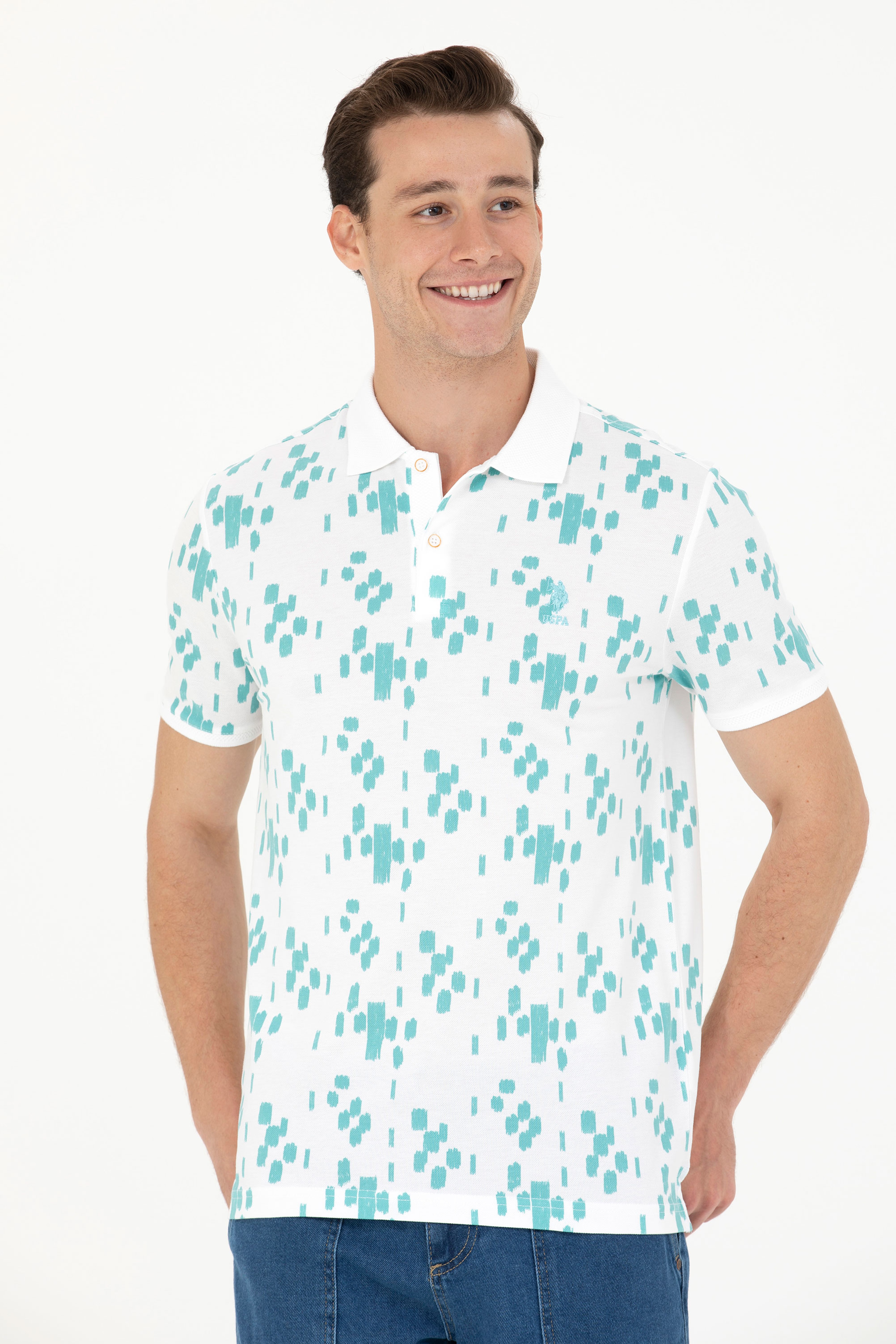 Erkek Mint Polo Yaka Tişört