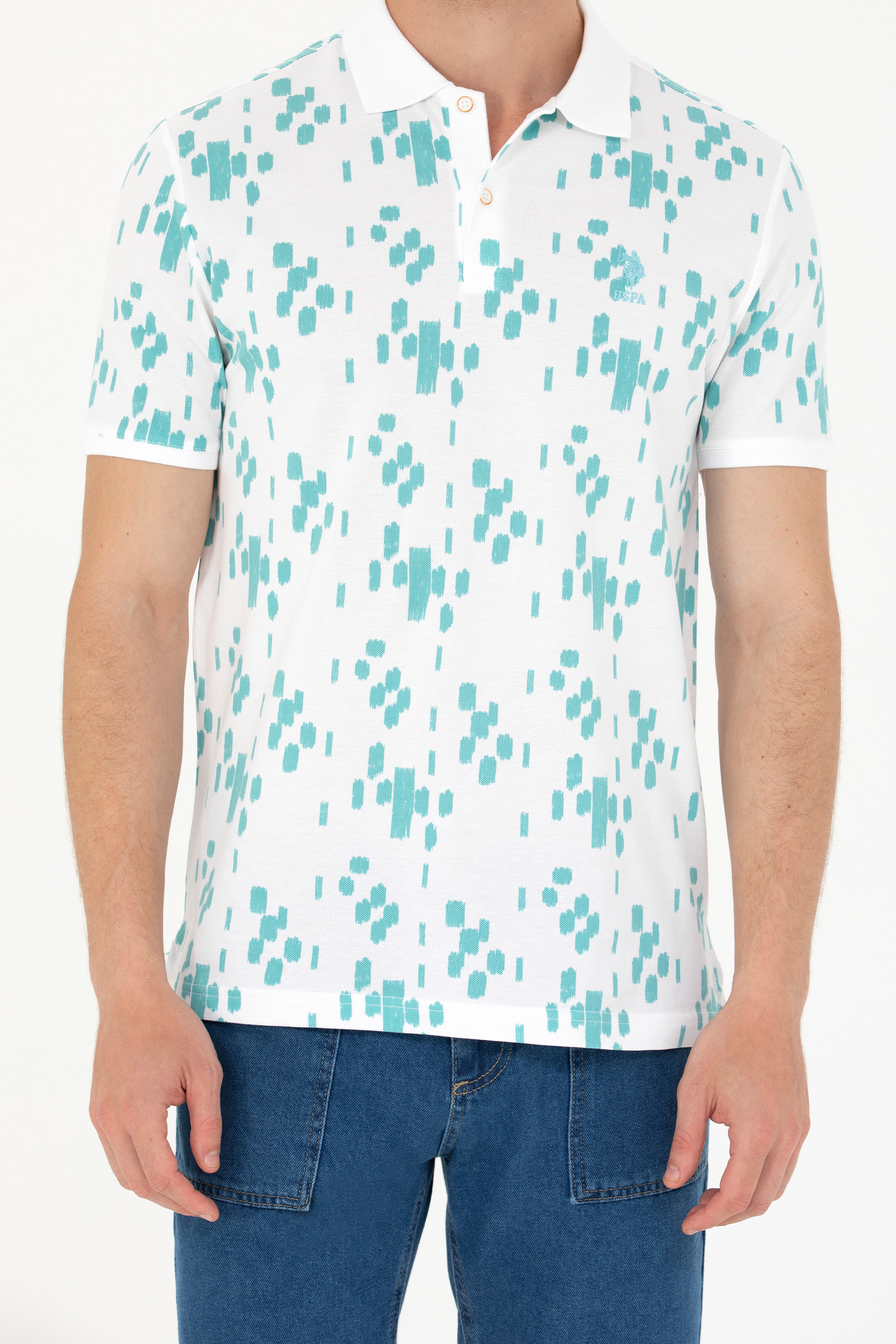 Erkek Mint Polo Yaka Tişört - Image 6