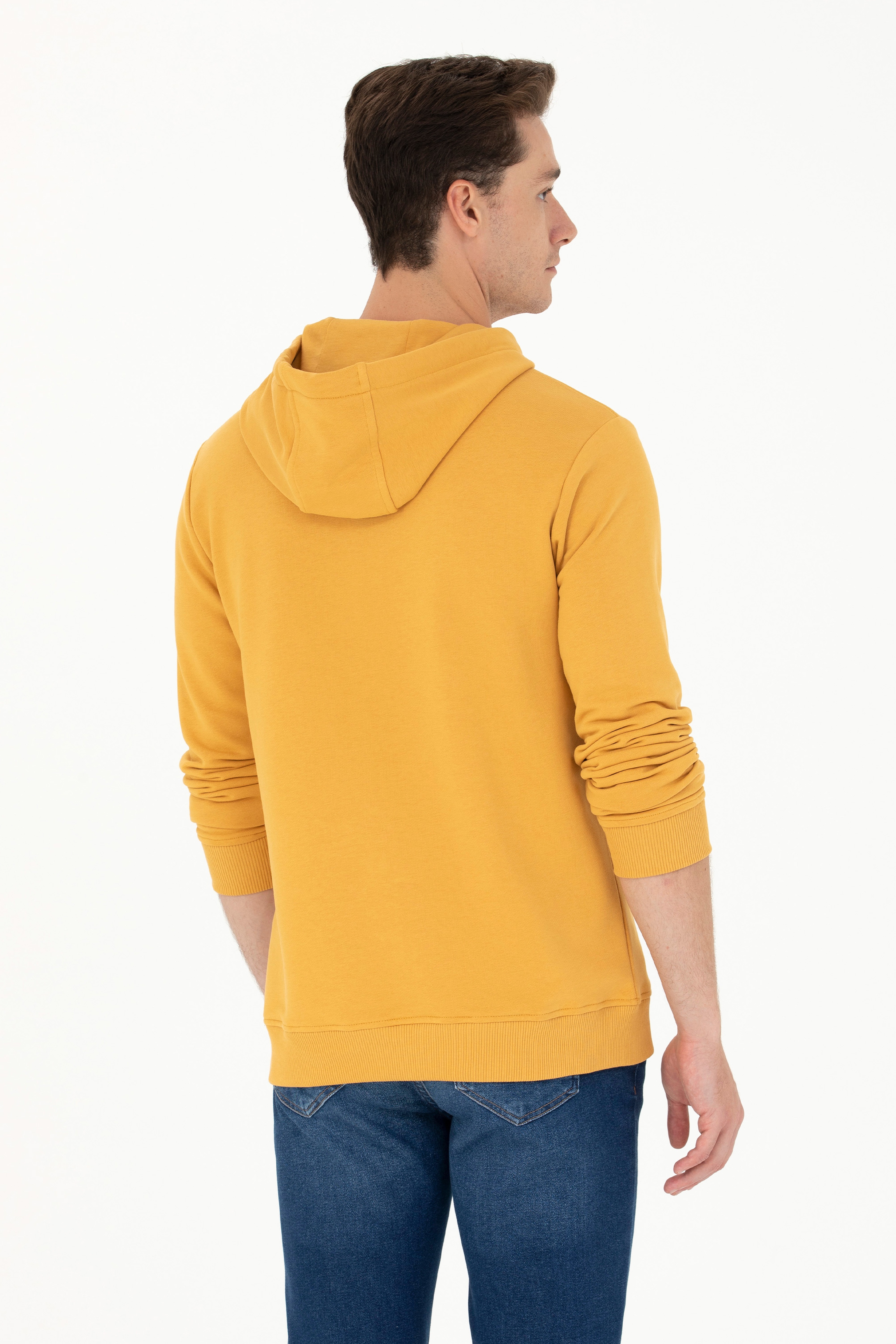 Erkek Hardal Sweatshirt - Image 5