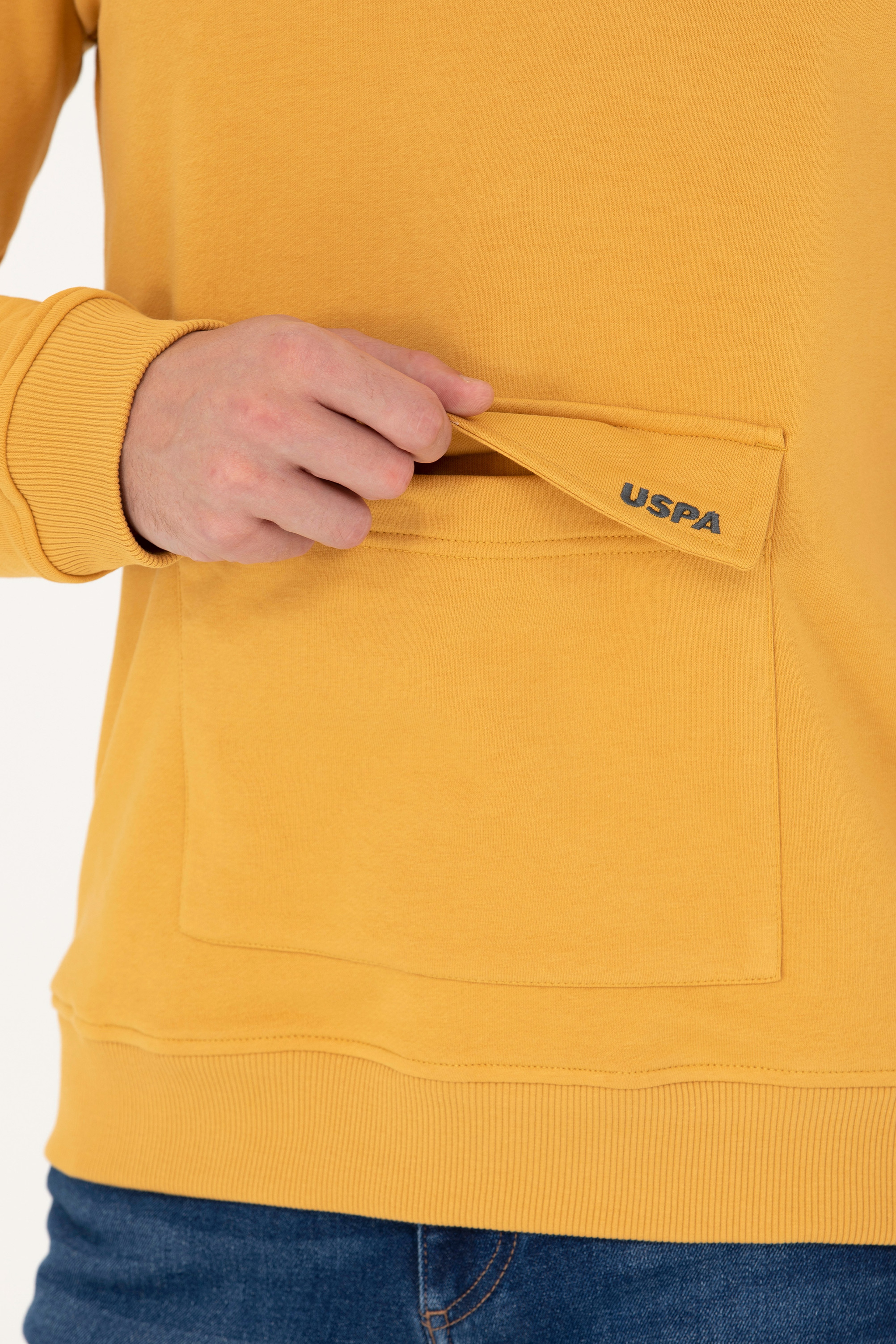 Erkek Hardal Sweatshirt - Image 7