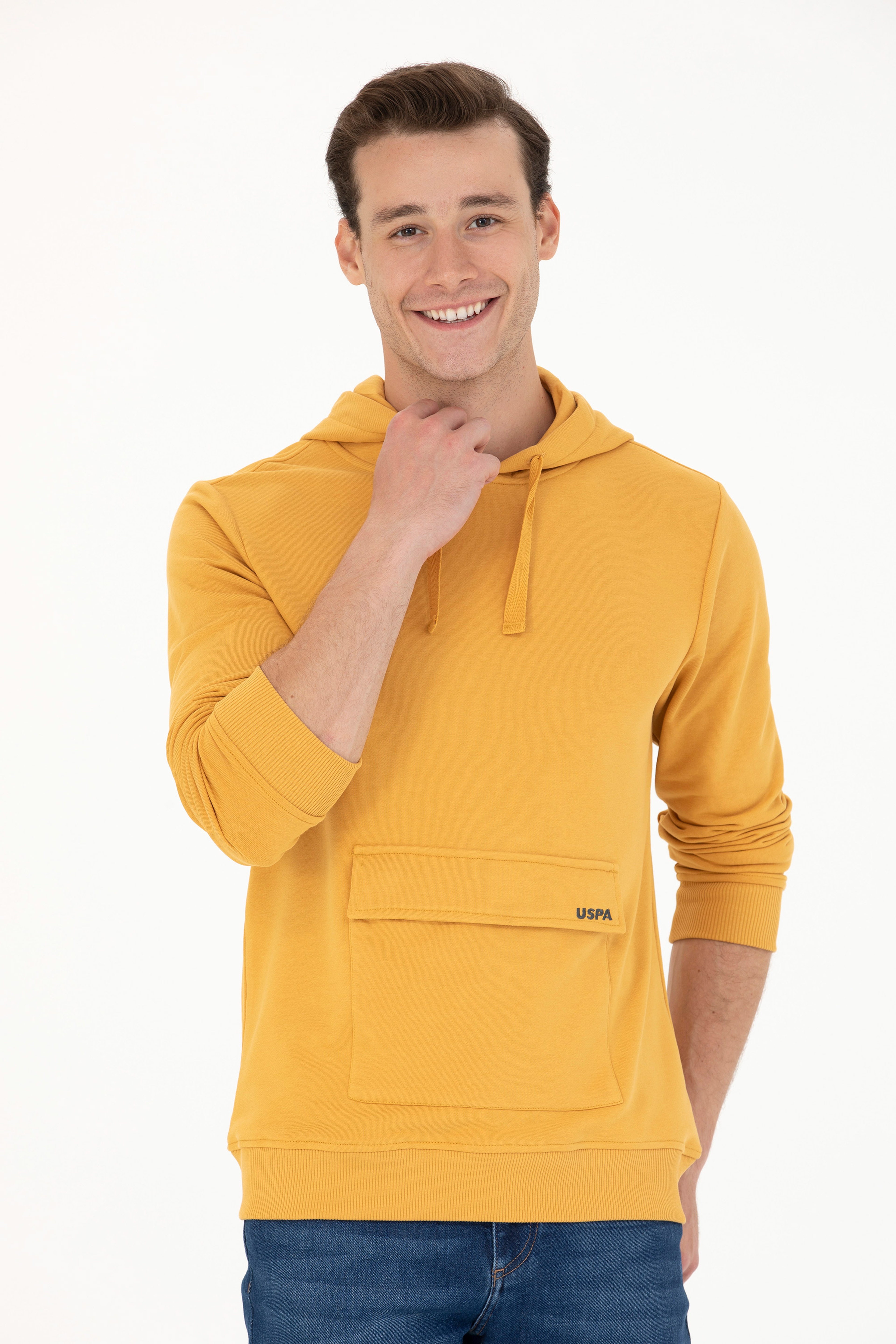 Erkek Hardal Sweatshirt