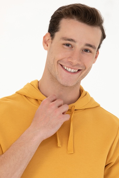Erkek Hardal Sweatshirt