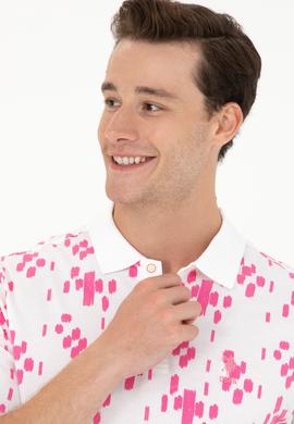 Erkek Pembe Polo Yaka Tişört - 50263426034