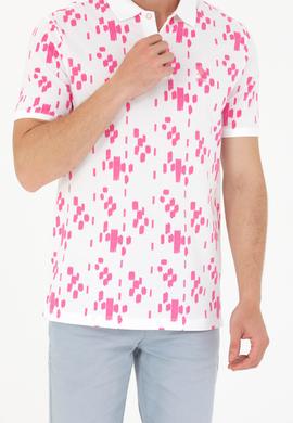Erkek Pembe Polo Yaka Tişört - 50263426034