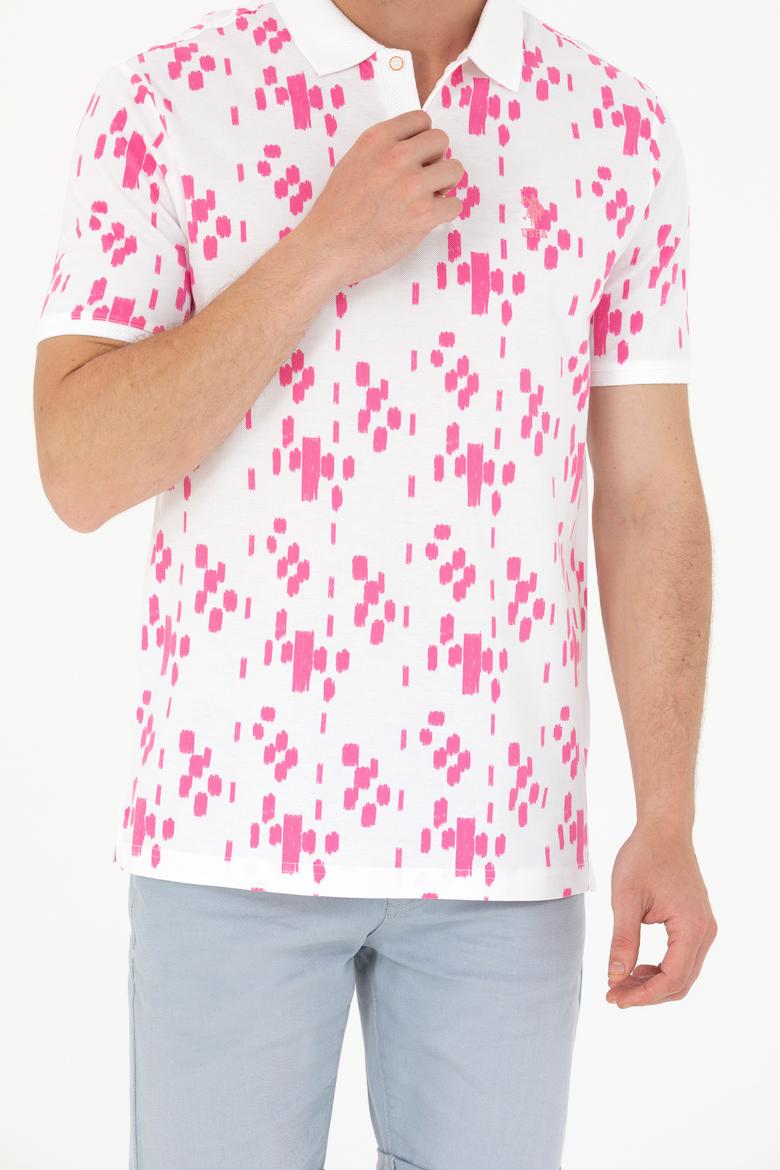 Erkek Pembe Polo Yaka Tişört - 50263426034