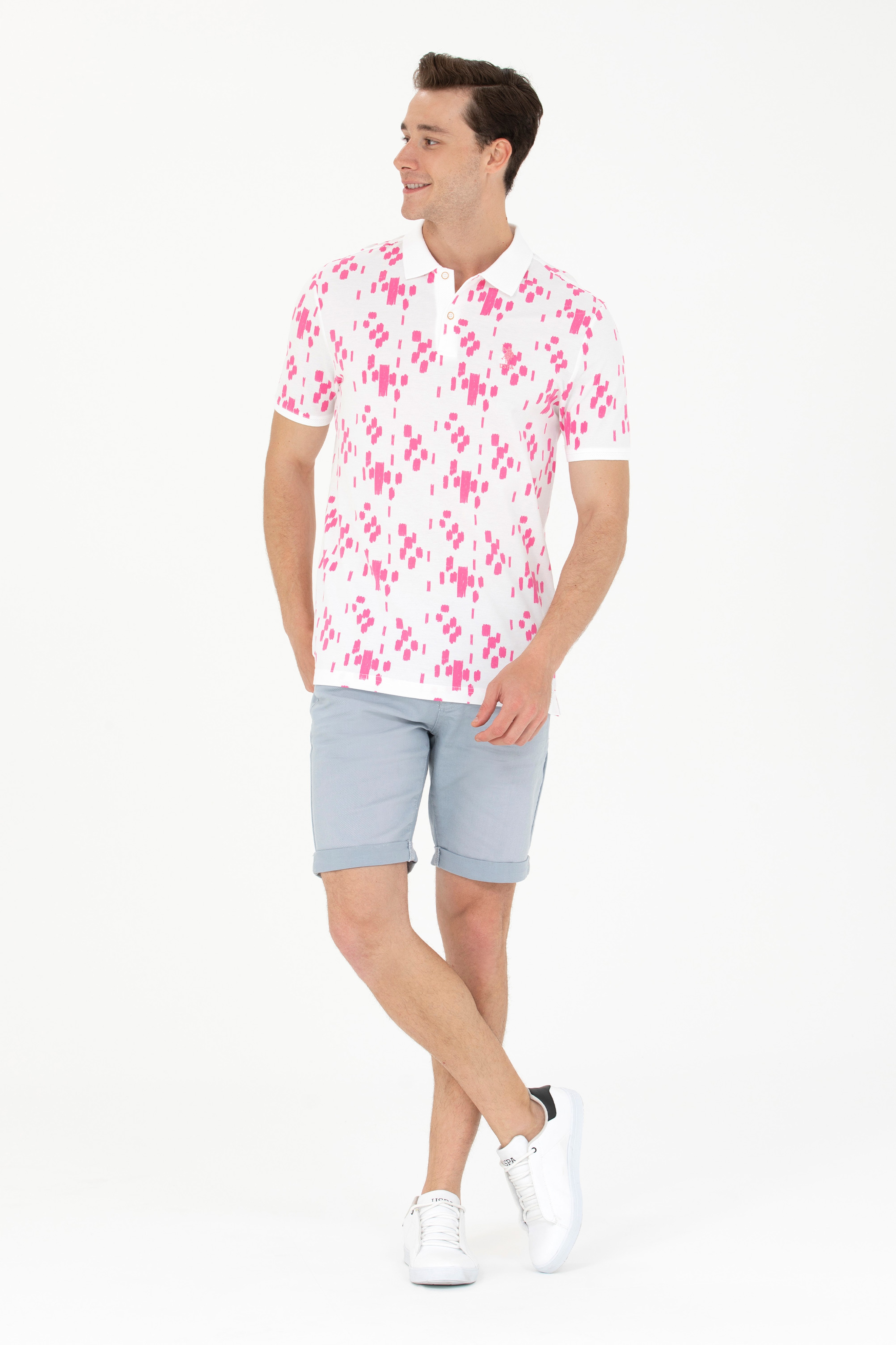 Erkek Pembe Polo Yaka Tişört