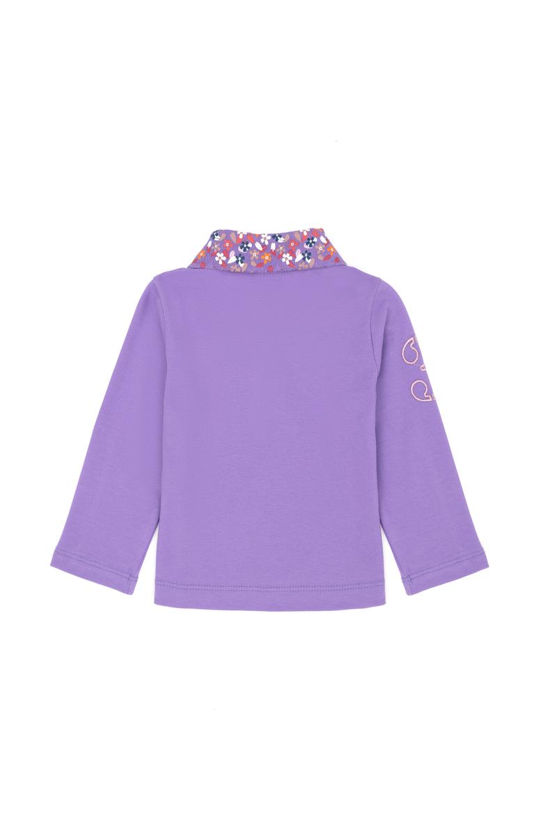 Kız Bebek Lila Basic Polo Yaka Sweatshirt - 50261169039