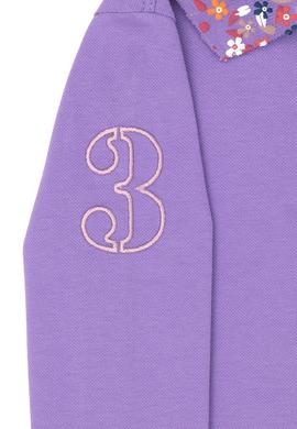 Kız Bebek Lila Basic Polo Yaka Sweatshirt - 50261169039
