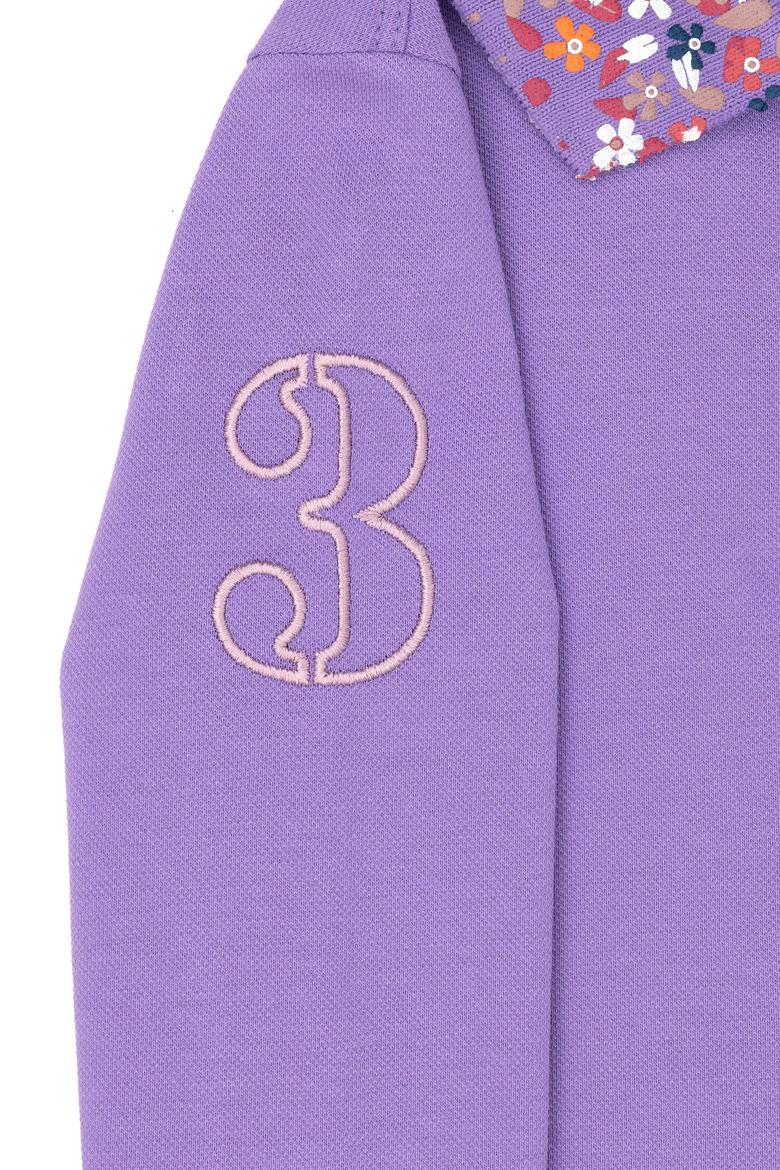 Kız Bebek Lila Basic Polo Yaka Sweatshirt - 50261169039