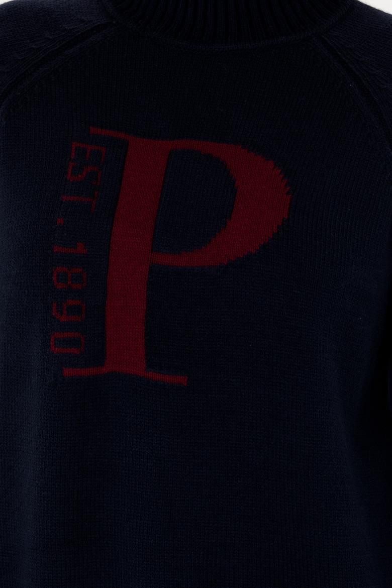 Kadın Lacivert Balıkçı Yaka Kazak - 50272031024