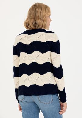 Kadın Lacivert Bisiklet Yaka Kazak - 50272043007