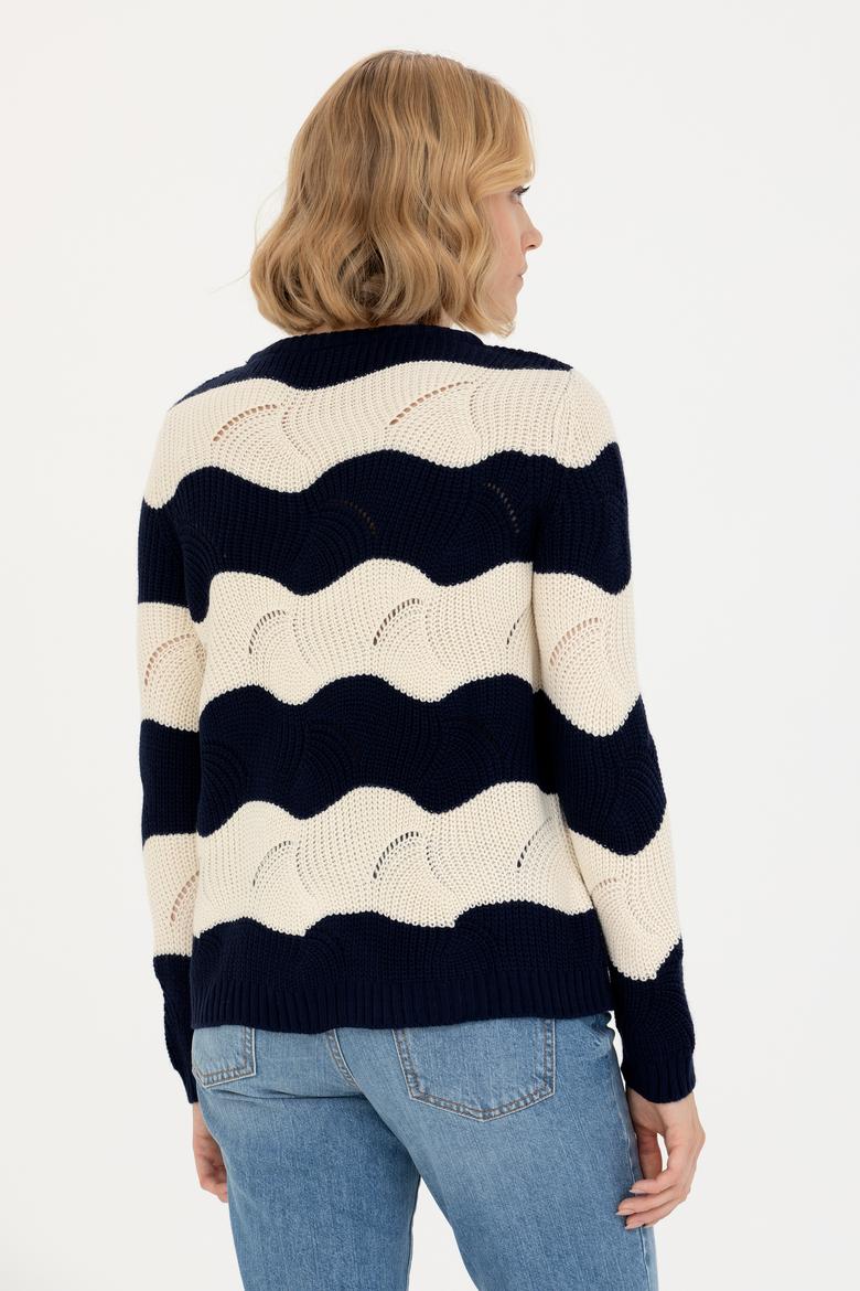 Kadın Lacivert Bisiklet Yaka Kazak - 50272043007