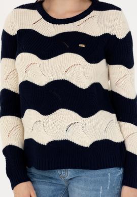 Kadın Lacivert Bisiklet Yaka Kazak - 50272043007