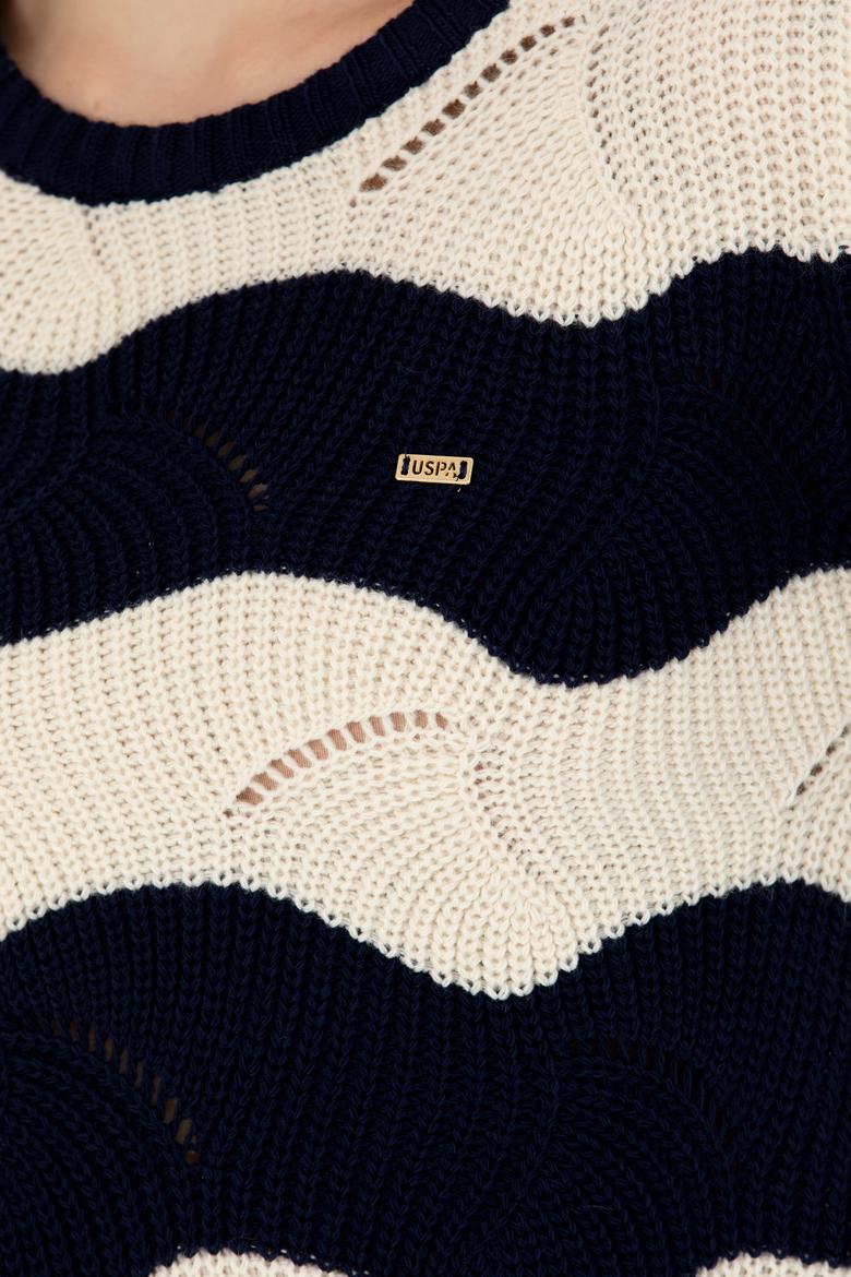 Kadın Lacivert Bisiklet Yaka Kazak - 50272043007