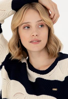 Kadın Lacivert Bisiklet Yaka Kazak - 50272043007