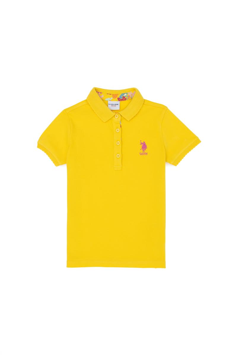 Kız Çocuk Sarı Basic Tişört