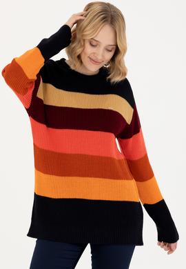 Kadın Lacivert Bisiklet Yaka Kazak - 50272042006