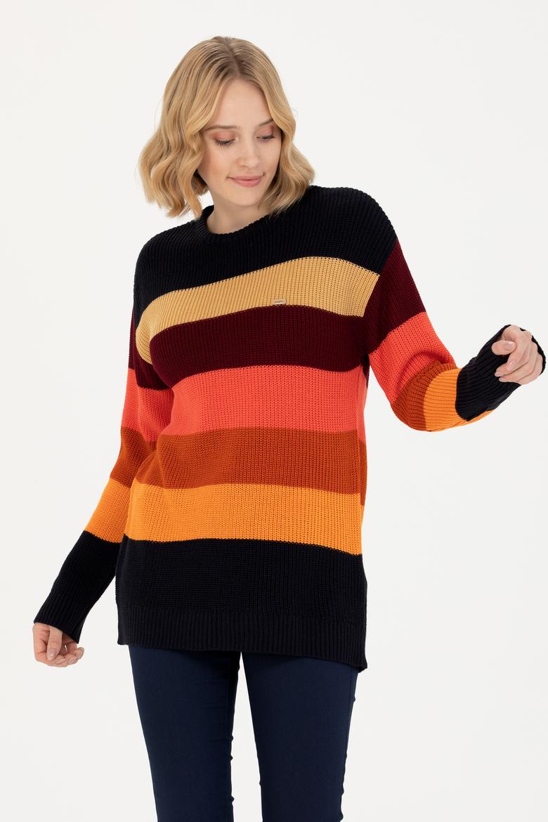 Kadın Lacivert Bisiklet Yaka Kazak - 50272042006