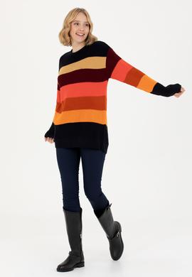 Kadın Lacivert Bisiklet Yaka Kazak - 50272042006