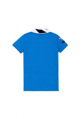 Erkek Çocuk Saks Mavi Basic Polo Yaka Tişört - 50263006207