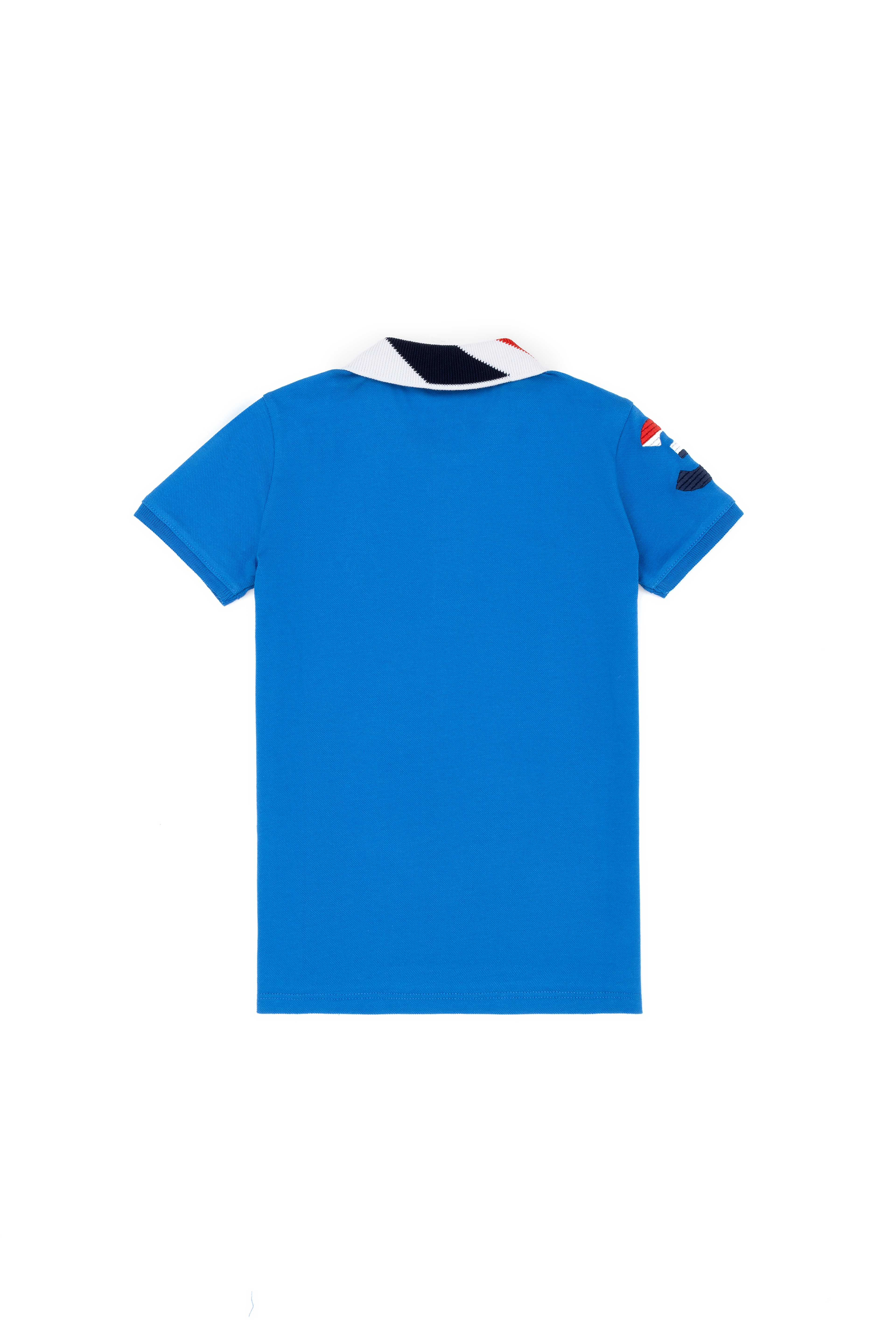 Erkek Çocuk Saks Mavi Basic Polo Yaka Tişört - Image 2