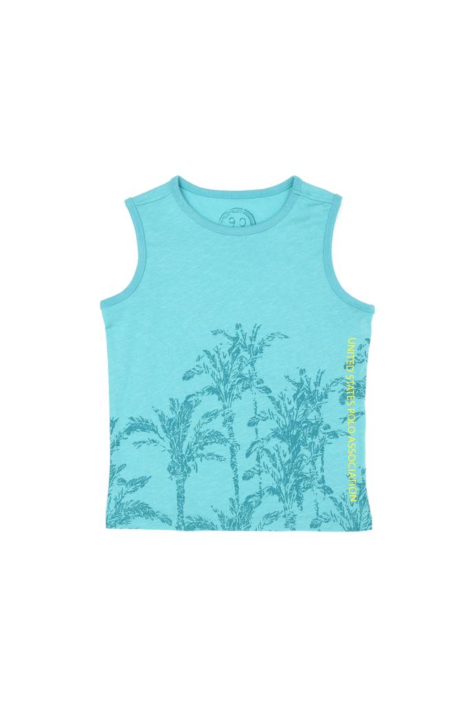 Çocuk Mint Bisiklet Yaka Tişört