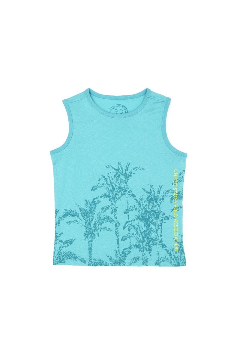 Çocuk Mint Bisiklet Yaka Tişört