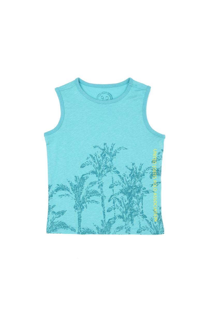 Çocuk Mint Bisiklet Yaka Tişört