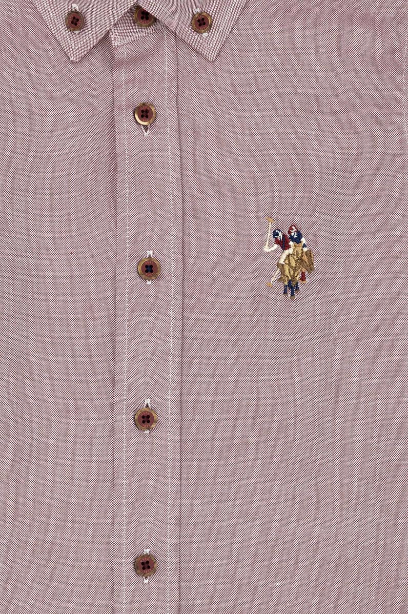 Erkek Çocuk Vişne Uzun Kollu Basic Gömlek