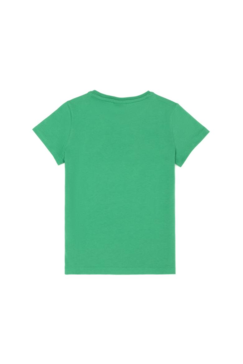 Çocuk Yeşil Basic Bisiklet Yaka Tişört - 50263028089