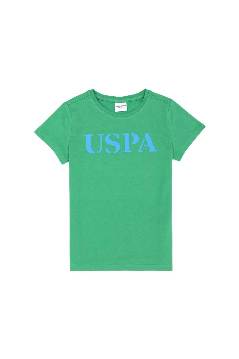 Çocuk Yeşil Basic Bisiklet Yaka Tişört