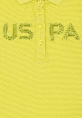 Kız Çocuk Neon Sarı Polo Yaka Tişört - 50263649014