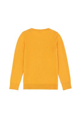 Kız Çocuk Hardal Basic Bisiklet Yaka Kazak - 50275851040