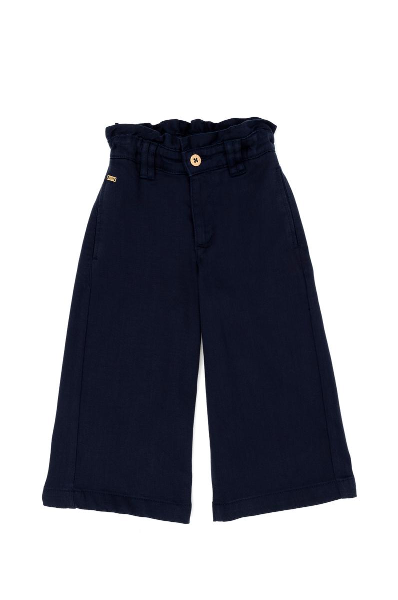 Kız Çocuk Lacivert Kanvas Pantolon