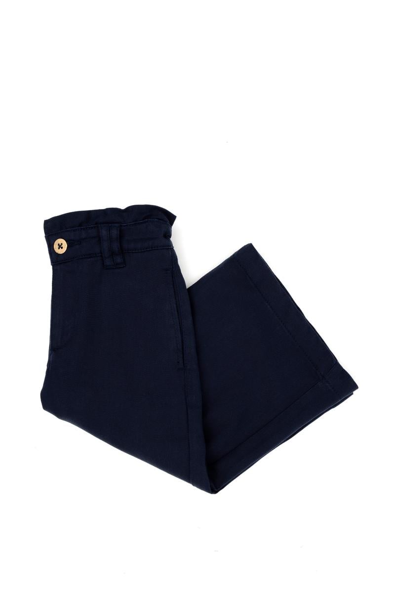 Kız Çocuk Lacivert Kanvas Pantolon