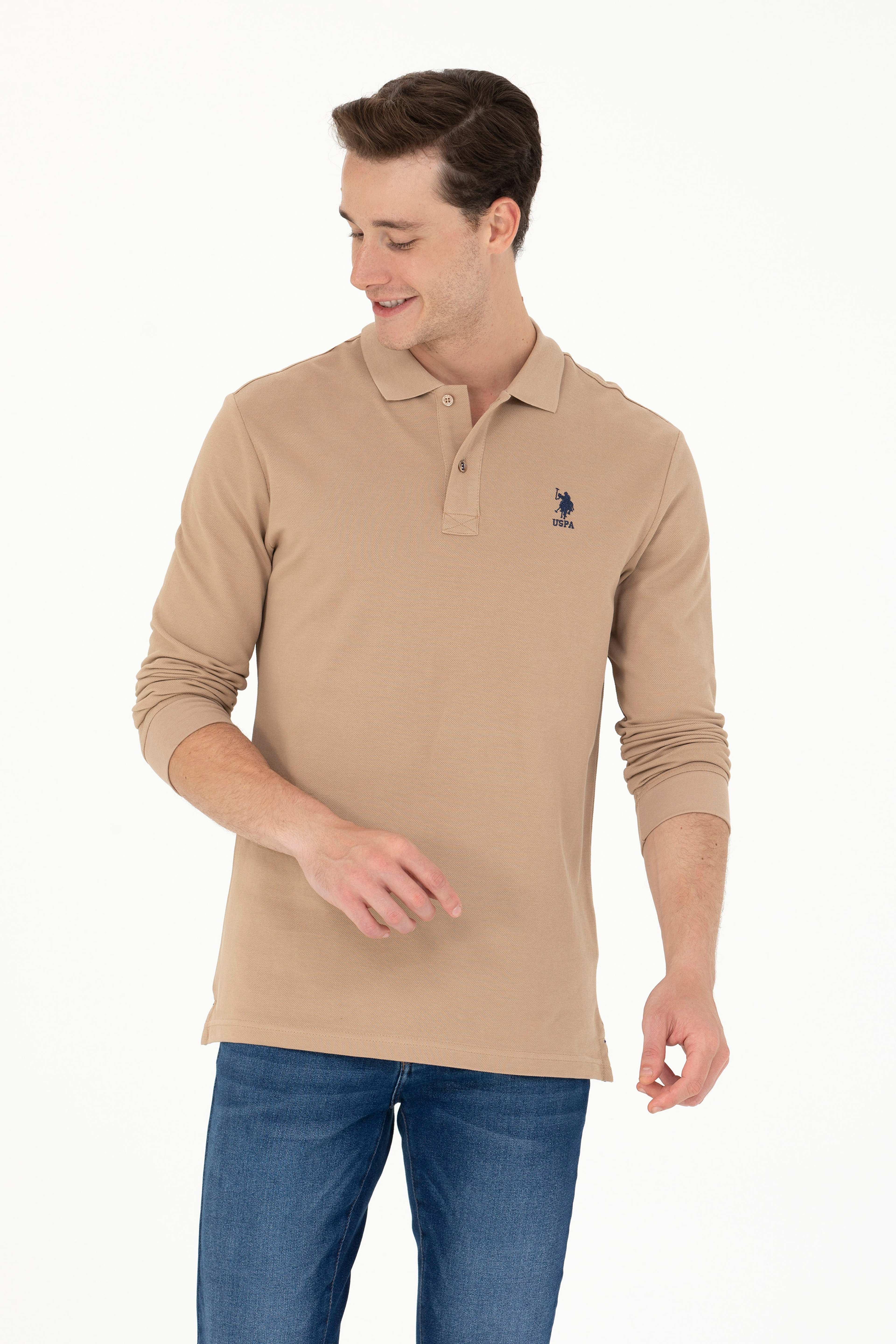 Erkek Camel Basic Sweatshirt - Image 3
